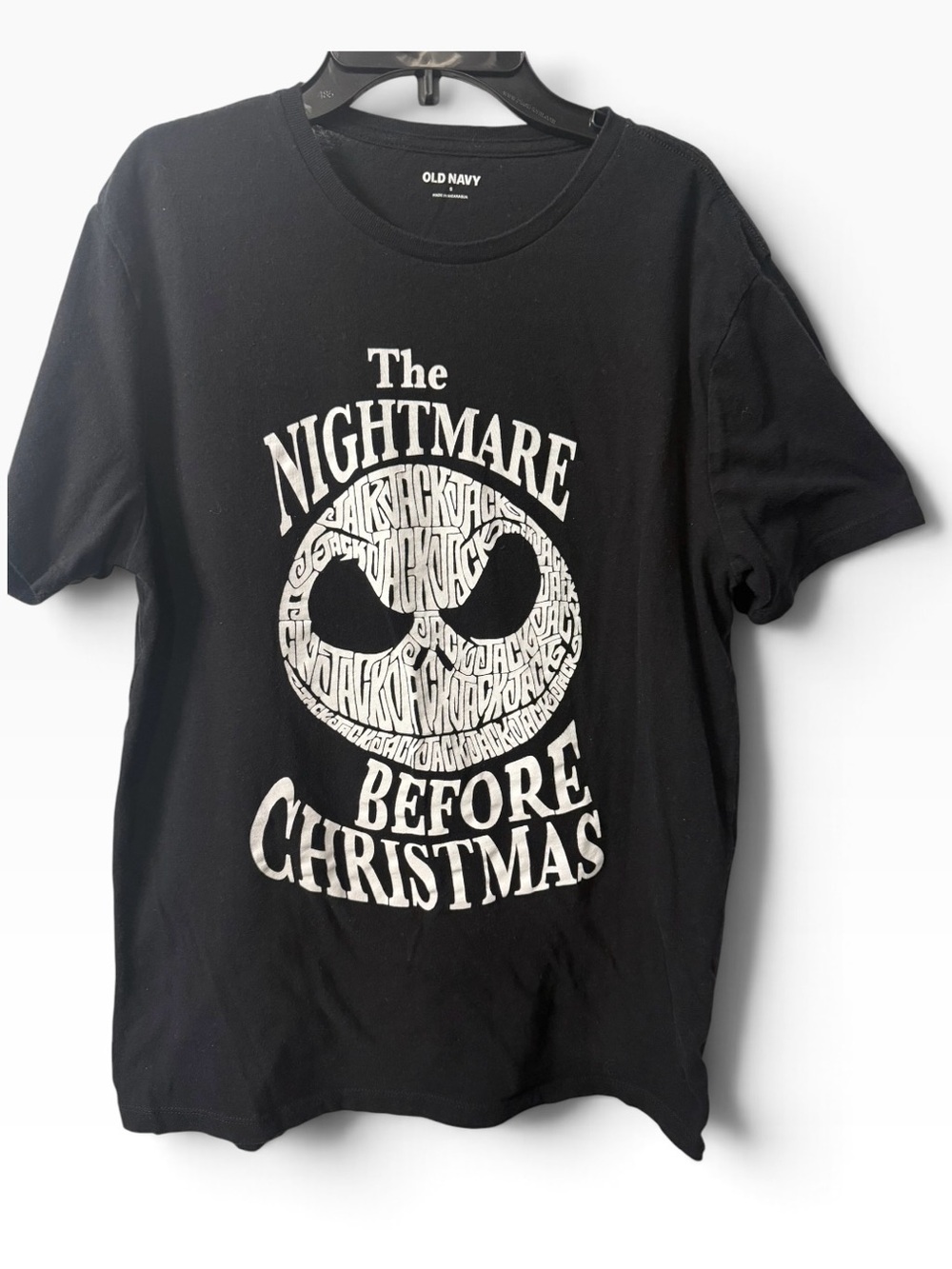 Old Navy Black Men’s  'The Nightmare Before Christmas' Graphic Tee Size Small